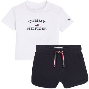 Tommy Hilfiger Sæt - T-Shirt/shorts - Hvid/navy - Tommy Hilfiger - 74 - Shorts