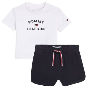 Tommy Hilfiger Sæt - T-Shirt/shorts - Hvid/navy - Tommy Hilfiger - 68 - Shorts