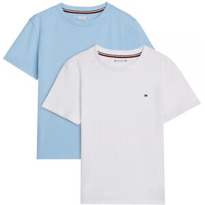 Tommy Hilfiger T-Shirts - 2-Pak - Well Water Blue/hvid - Tommy Hilfiger - 8-10 År (128-140) - T-Shirt