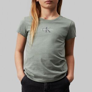 Klein T-Shirt - Monogram - Meteor Green - Calvin Klein - 10 År (140) - T-Shirt
