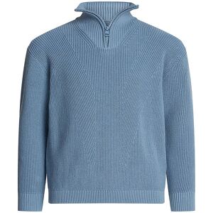 Klein Sweatshirt - Half-Zip - Faded Denim - Calvin Klein - 10 År (140) - Sweatshirt