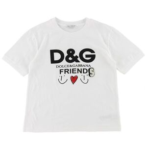 Dolce & Gabbana T-Shirt - Hvid M. Logo - Dolce & Gabbana - 4 År (104) - T-Shirt