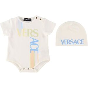 Versace Gaveæske - Hue/body K/æ - Hvid/lyseblå M. Logo - Versace - 12-18 Mdr - Body K/æ