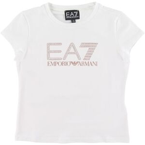 Ea7 T-Shirt - Hvid M. Logo - Ea7 - 8 År (128) - T-Shirt