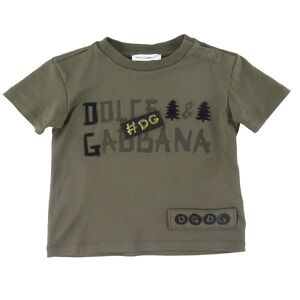 Dolce & Gabbana T-Shirt - Giardiniere Maschio - Armygrøn M. Prin - Dolce & Gabbana - 6-9 Mdr - T-Shirt