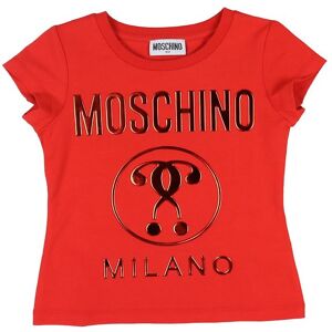 Moschino T-Shirt - Rød M. Logo - Moschino - 4 År (104) - T-Shirt