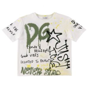 Dolce & Gabbana T-Shirt - Dg Skate - Hvid M. Print - Dolce & Gabbana - 10 År (140) - T-Shirt