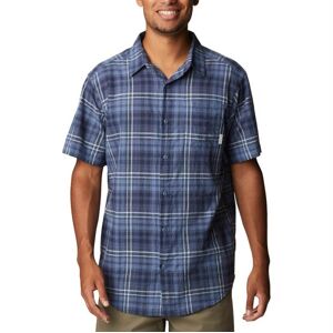 Columbia Sportswear Columbia Under Exposure YD Short Sleeve Shirt Mens, Dark Mountain