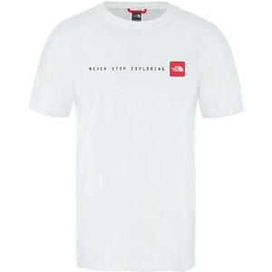 The North Face Mens Never Stop Exploring Tee, White / Red XS