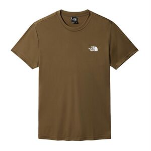 The North Face Mens Reaxion Red Box Tee, Military Olive XS