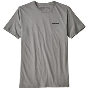 Patagonia Mens P-6 Logo Organic T-Shirt, Feather Grey S