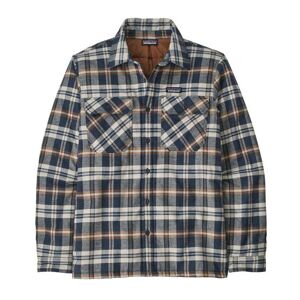 Patagonia Mens Ins. Cotton MW Fjord Flannel Shirt, Fields / New Navy 100 gram