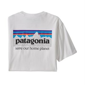 Patagonia Mens P-6 Mission Organic T-Shirt, White XL