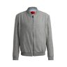 HUGO Slim-fit jacket in linen-look material