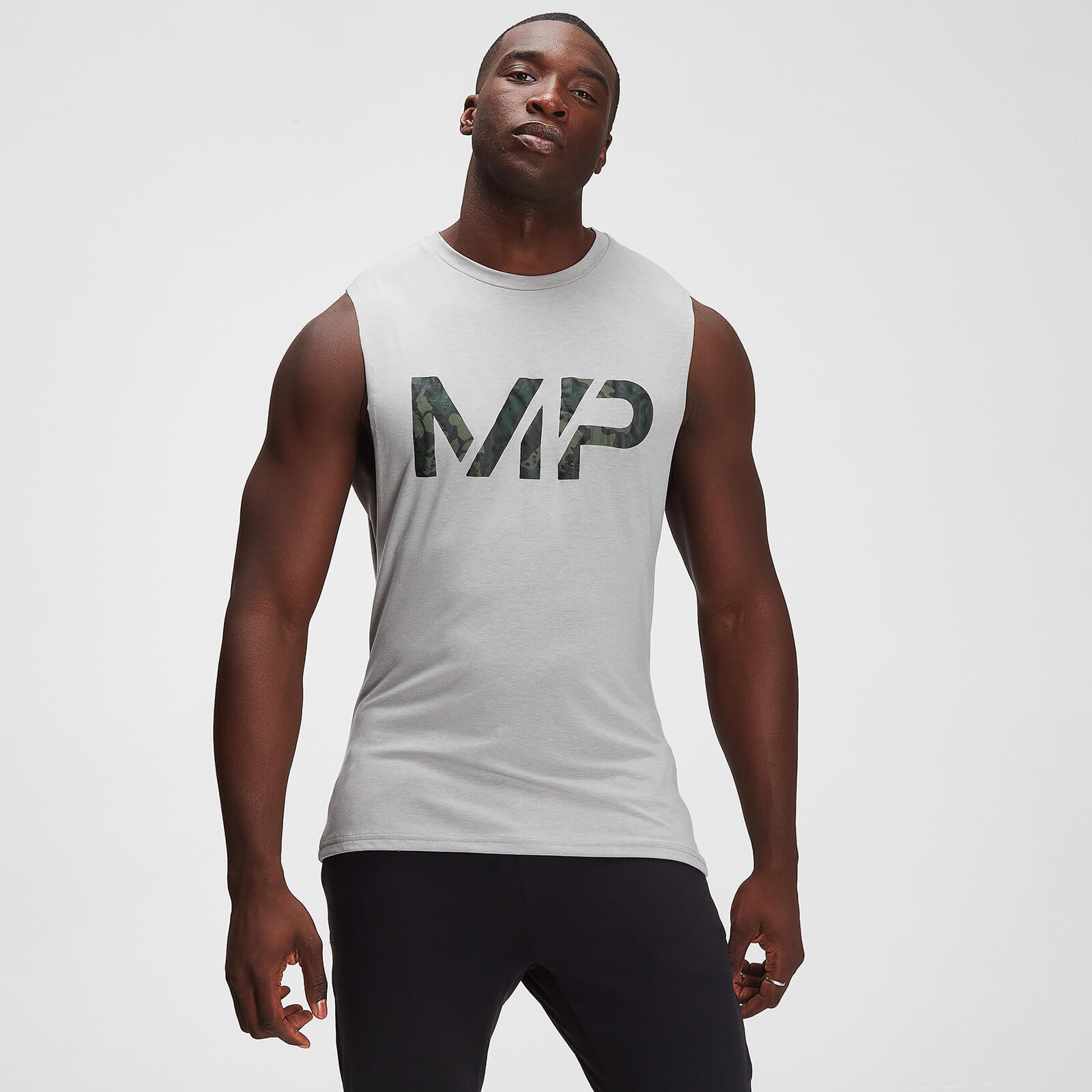 MP Adapt drirelease® Camo Print Tank til mænd - Storm Grey Marl - M