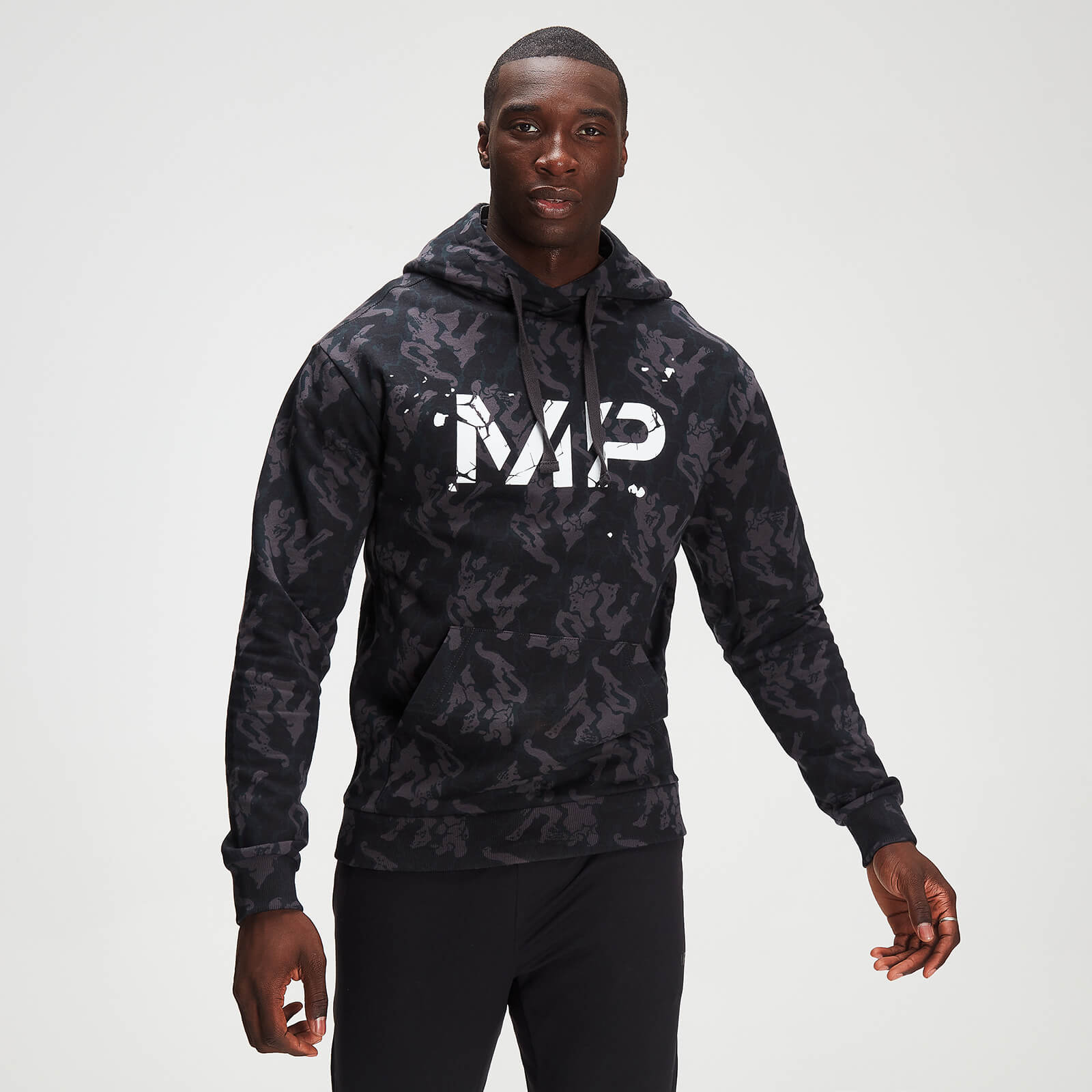 Myprotein MP Adapt Camo Hoodie til mænd - Black Camo - L