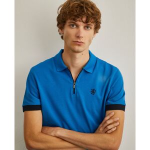 Lion of Porches Polo slim fit bicolor Turquesa Oscuro