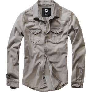 Brandit Camisa Denim  Riley Gris