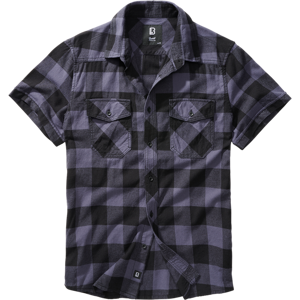 Brandit Camisa de Cuadros  Negro-Gris