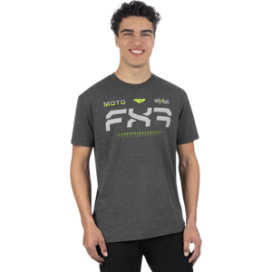 FXR Camiseta  Premium Carbón Jaspeado-Hi Vis