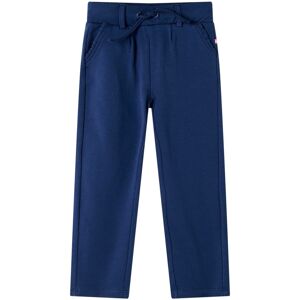 vidaXL Pantalones infantiles con cordón azul marino 104