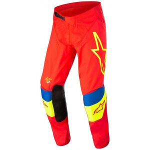 Pantalón Alpinestars Techstar Quadro Rojo Amarillo  3721122-3057