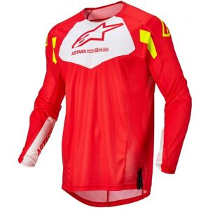 Camiseta Alpinestars Techstar Factory Rojo Blanco  3761022-3025