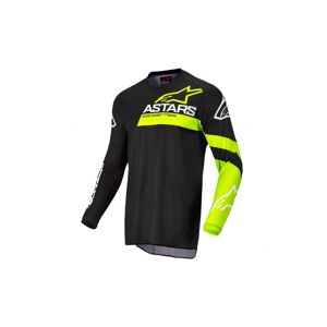 Camiseta Alpinestars Fluid Chaser Negro Amarillo Fluor  3762422-155