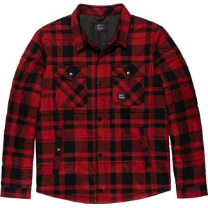 Vintage Industries Square Padded Camisa - Negro Rojo (XL)