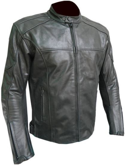 STINA Chaqueta Piel Cuero Bstar  Mbj2049 Negro Envejecido