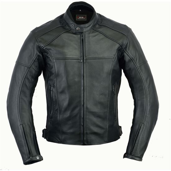 BSTAR Chaqueta Piel  Stina Rockrider Piel Envejecido Negro