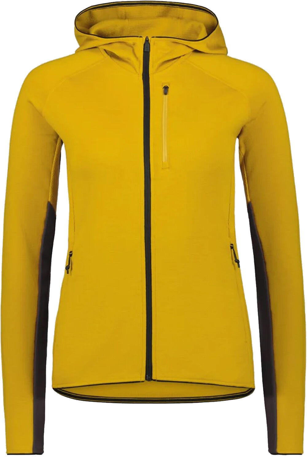 MONS ROYALE WMN APPROACH MERINO GRIDLOCK HOOD TURMERIC XS