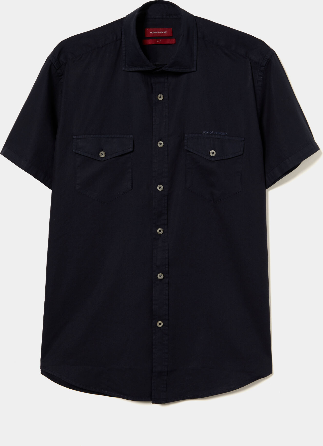 Lion of Porches Camisa manga corta slim fit Navy