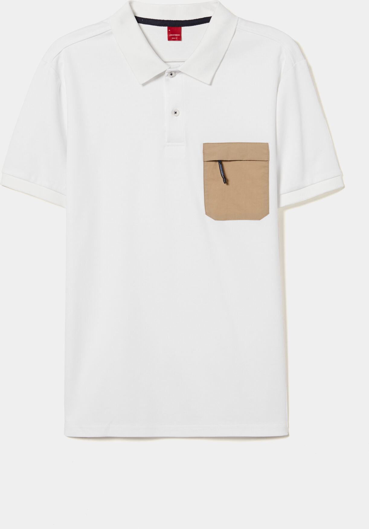 Lion of Porches Polo slim fit Blanco