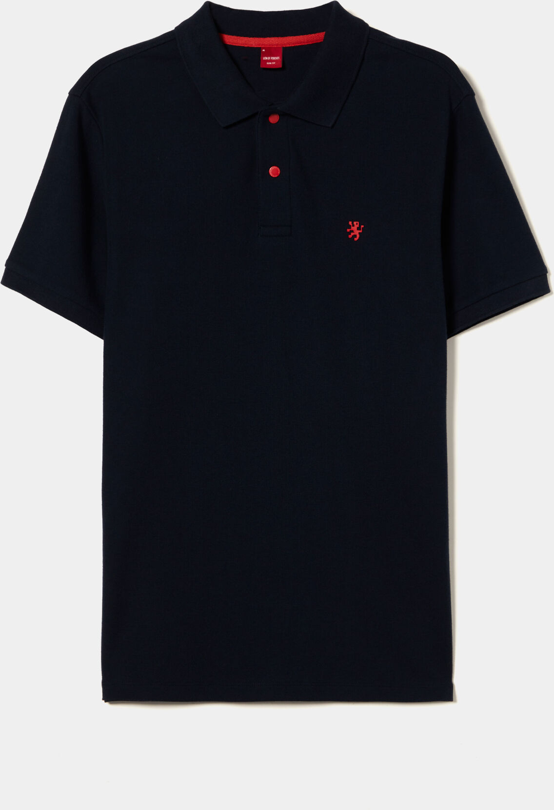 Lion of Porches Polo de piqué de corte slim Navy