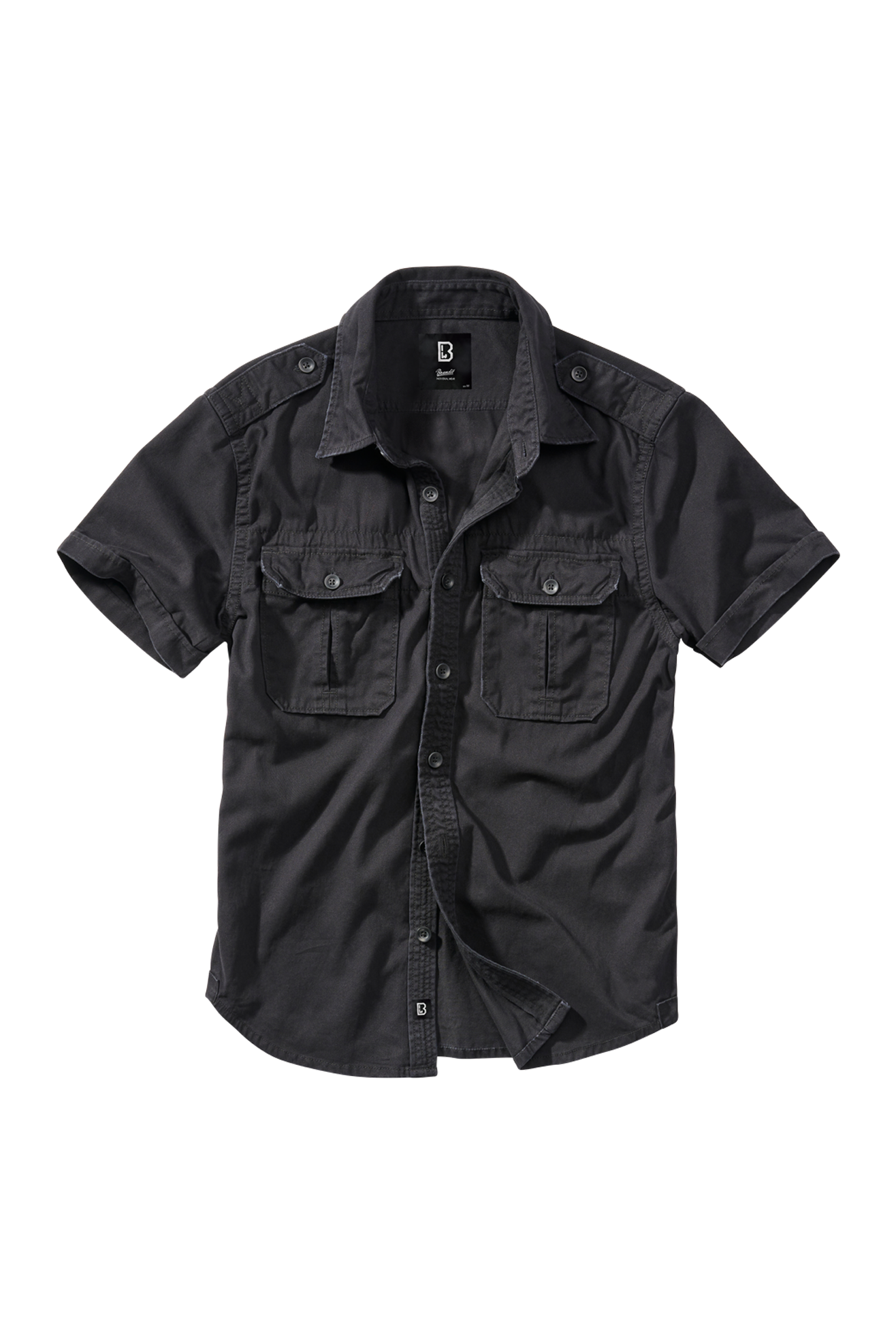 Brandit Camisa  Vintage Negra