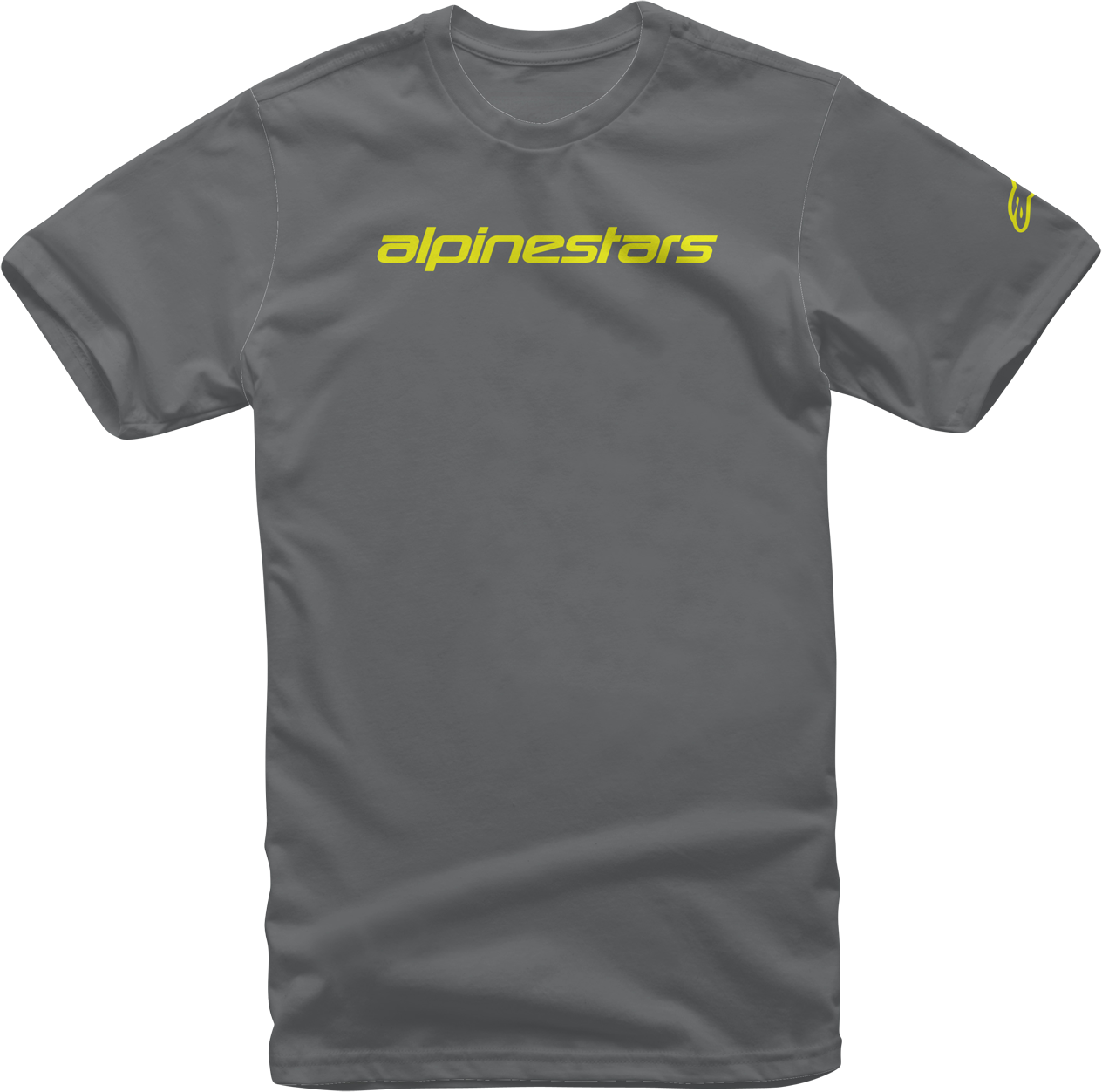 Alpinestars Camiseta  Linear Wordmark Carbón-Amarillo Fluo