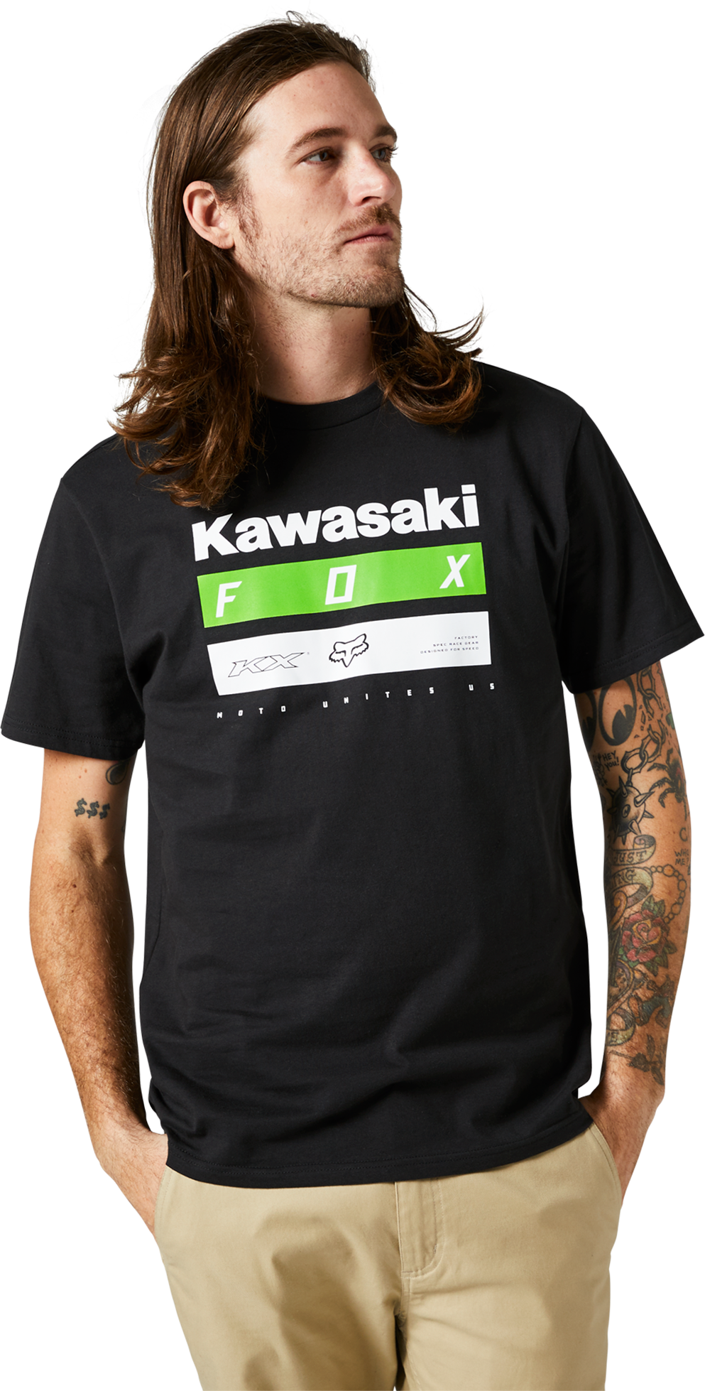 FOX Camiseta  Kawi Stripes SS Premium Negra