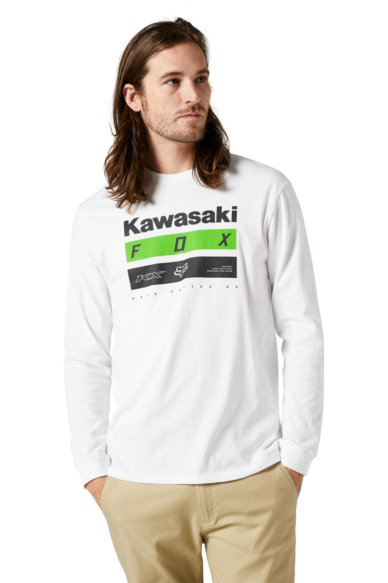 FOX Camiseta  Kawi Stripes LS Premium Blanca