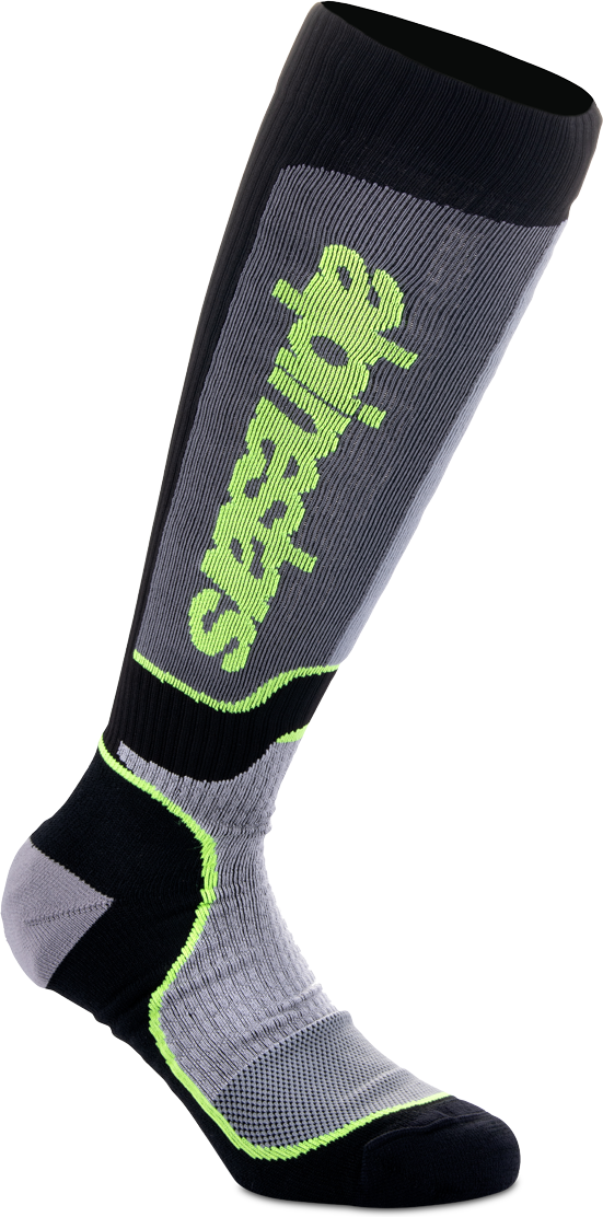 Alpinestars Calcetines de Cross  Plus Negro-Gris-Amarillo Fluo