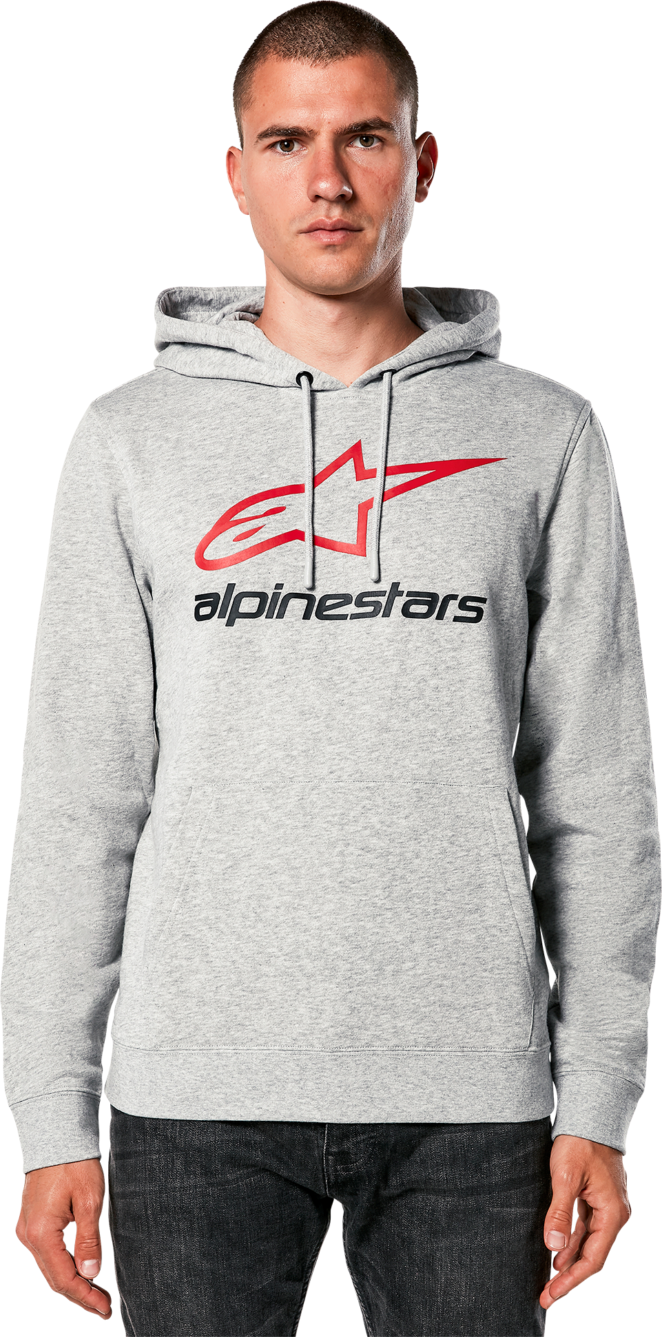 Alpinestars Sudadera con Capucha  Always 2.0 Gris Jaspeado-Rojo-Negro