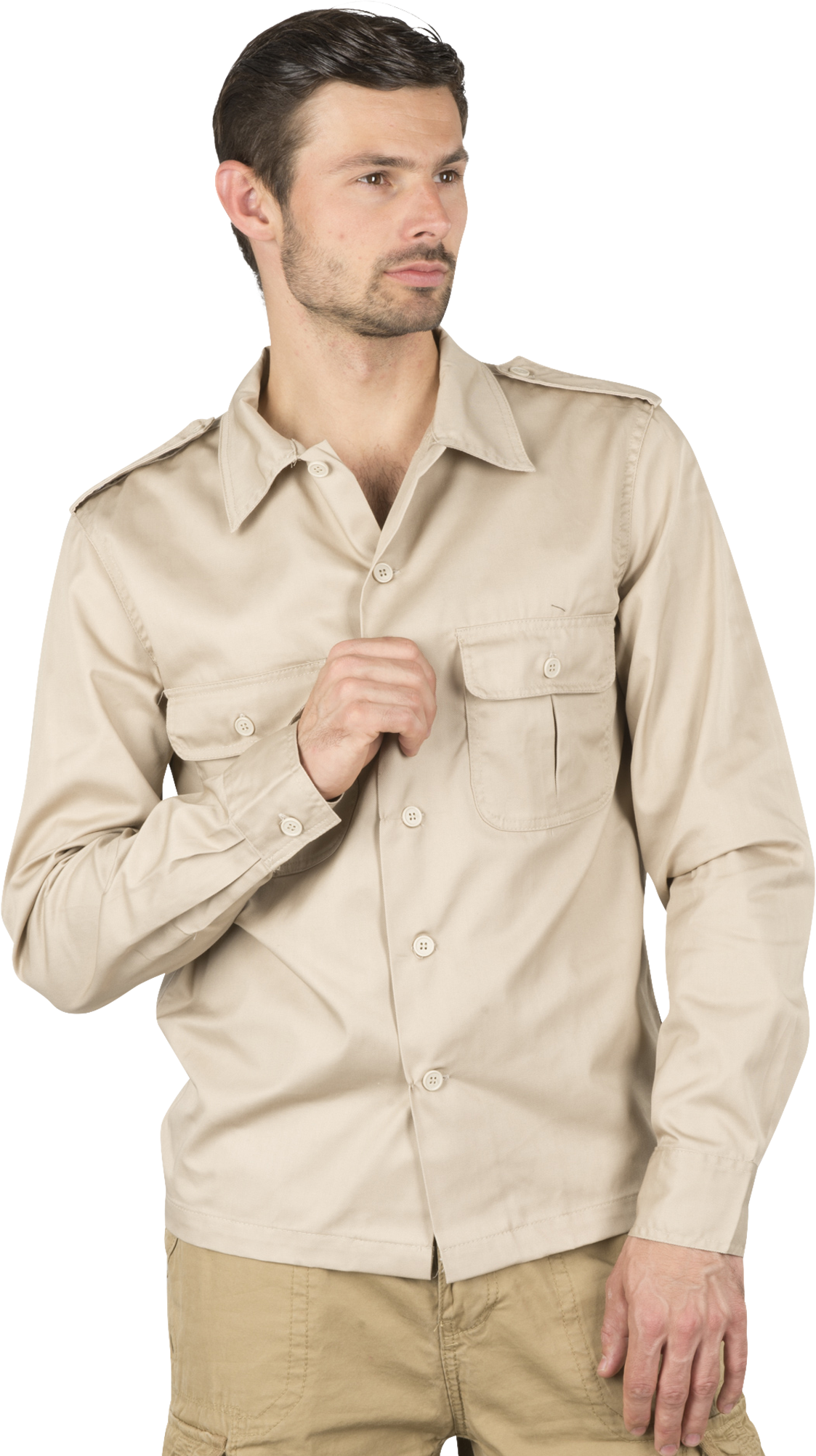 Brandit Camisa  US 1/1 Beige