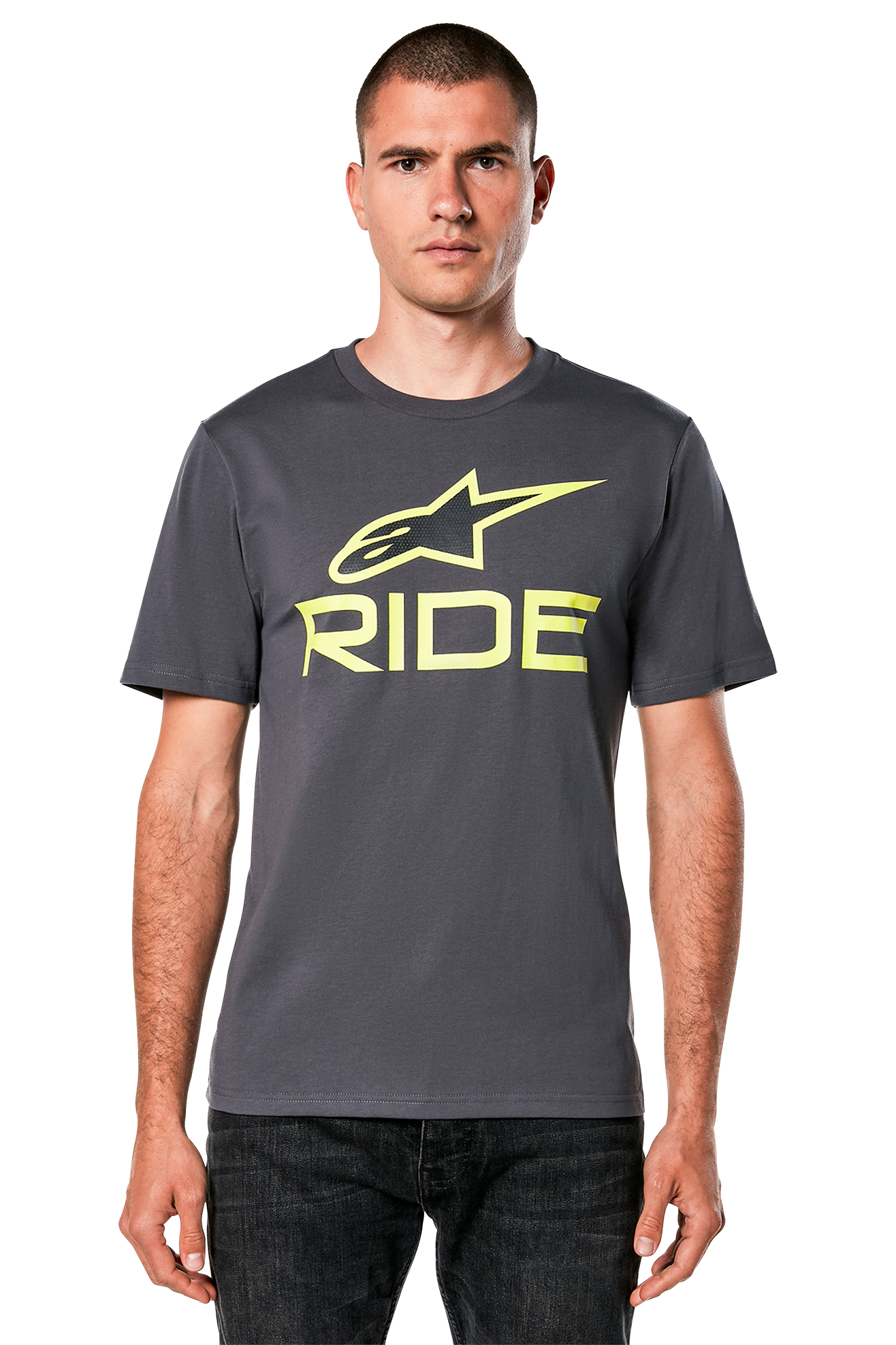 Alpinestars Camiseta  Ride 4.0 CSF Carbón-Lima-Negro