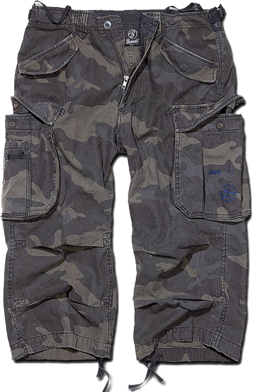 Brandit Pantalones cortos  Industry Vintage 3/4 Camuflaje oscuro