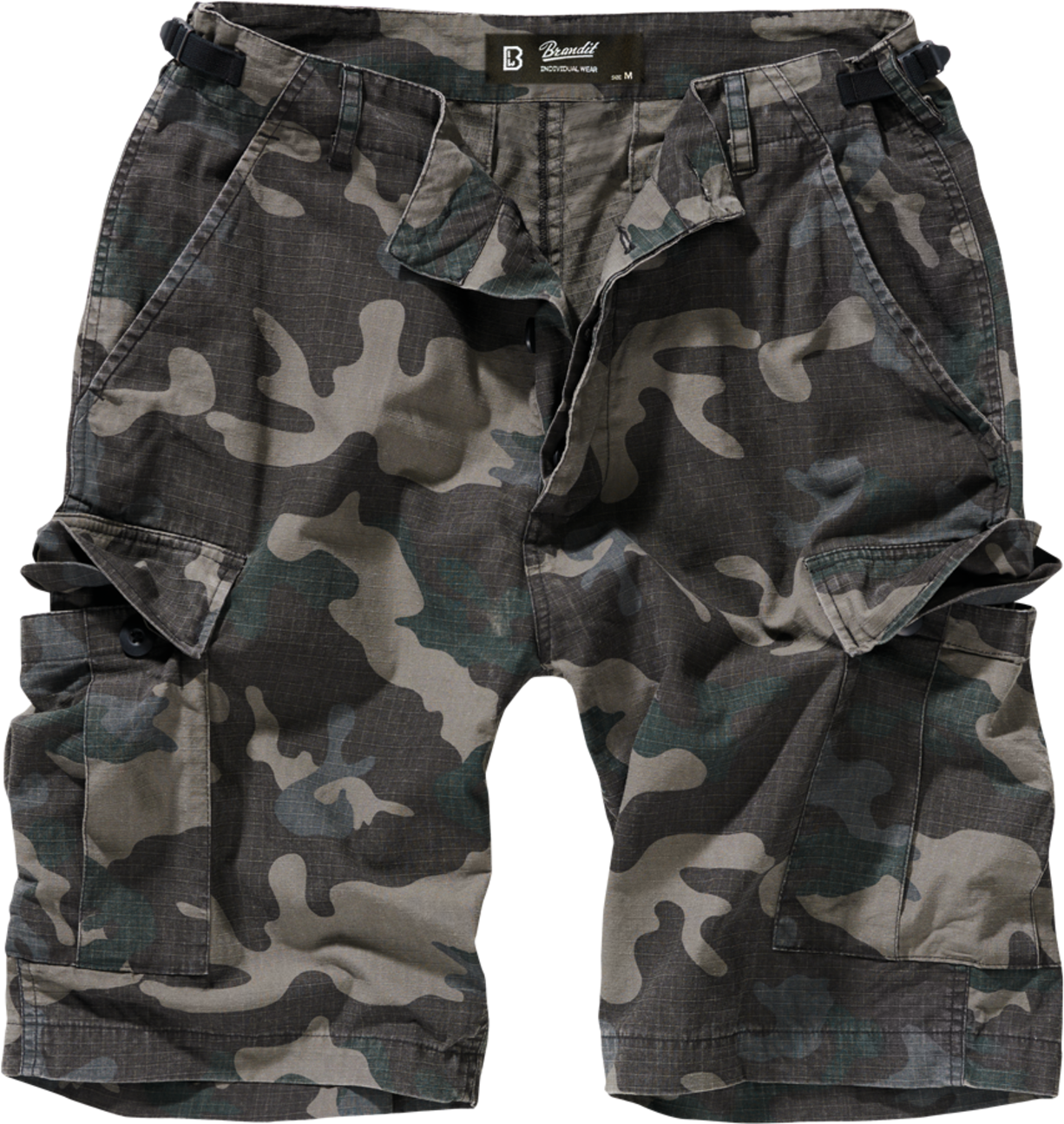 Brandit Pantalones Cortos  BDU Ripstop Camuflaje Oscuro