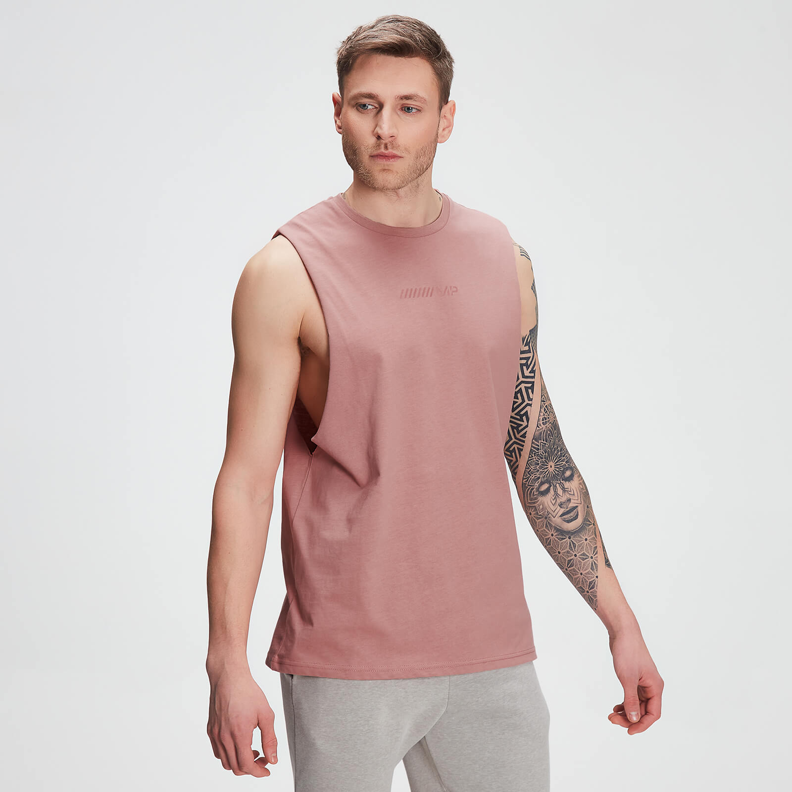 Mp Camiseta sin mangas Tonal Graphic para hombre de  - Rosa lavado - XXL