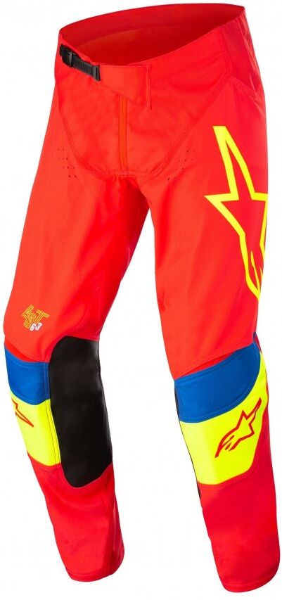 Pantalón Alpinestars Techstar Quadro Rojo Amarillo  3721122-3057