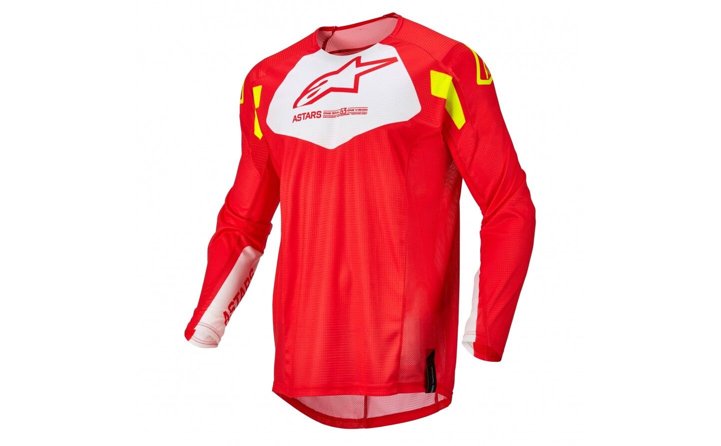 Camiseta Alpinestars Techstar Factory Rojo Blanco  3761022-3025