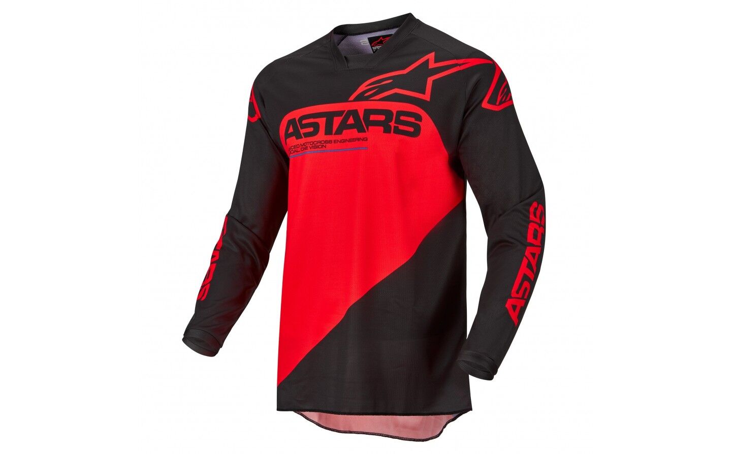 Camiseta Alpinestars Racer Supermatic Negro Rojo  3761522-1303