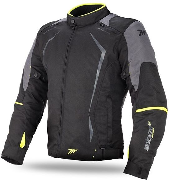 Chaqueta Seventy Sd-Jr47 Invierno Racing Negro Amarilla Fluor  SD21047035